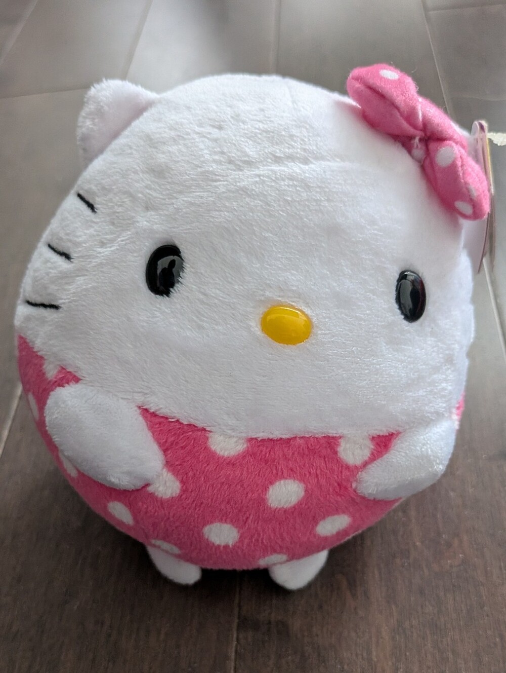 NWT Ty Beanie Ballz Hello Kitty Plush Pink Polka Dot Sanrio